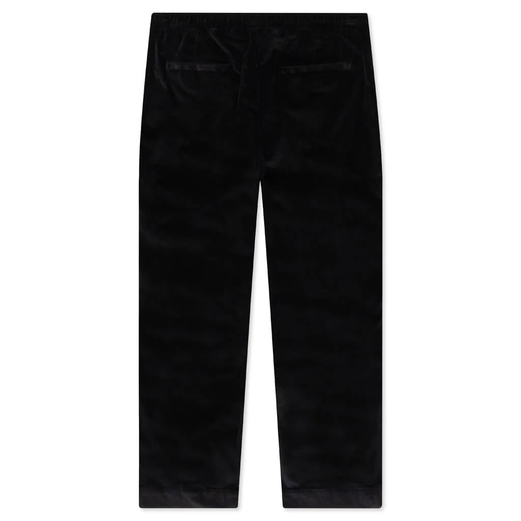 Spiraling Wide Leg Cord Pants - Black - Image 2