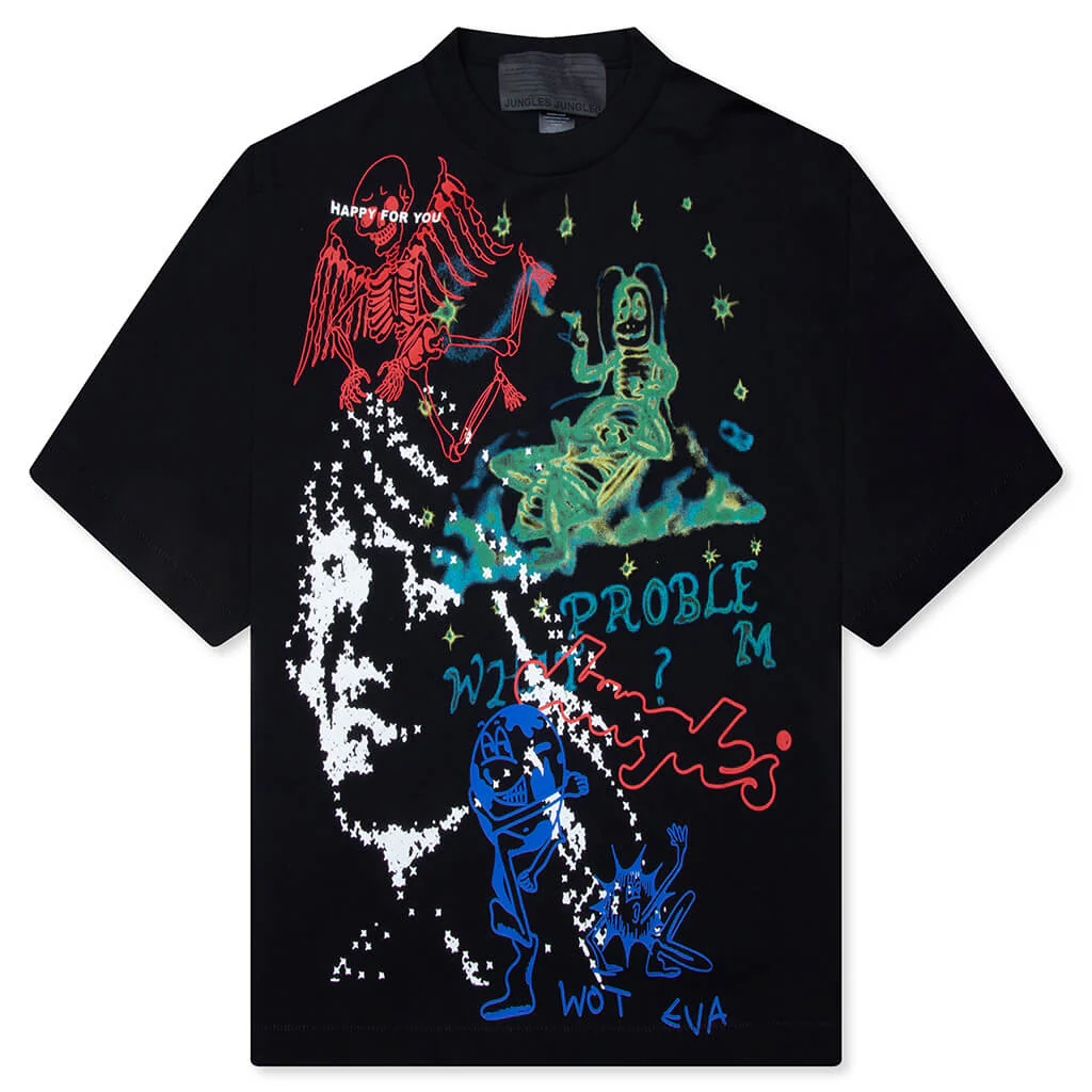 Winter Test Print Tee - Black