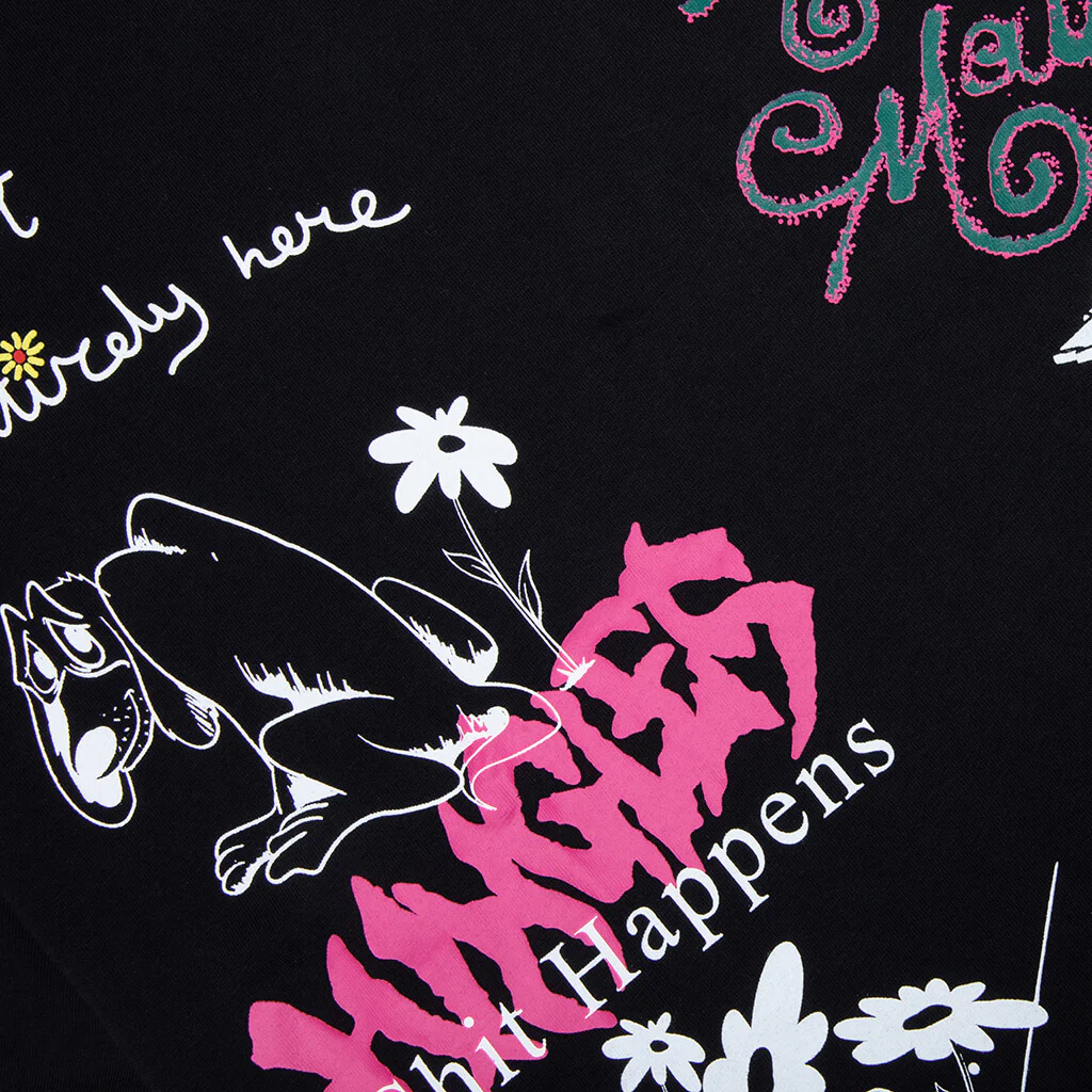 Winter Test Print Tee - Black - Image 4