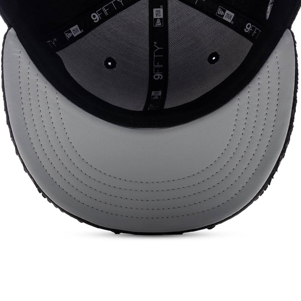 Just Don x Usher Super Bowl LVIII 9FIFTY Snapback Hat - Black/Black Python - Image 5