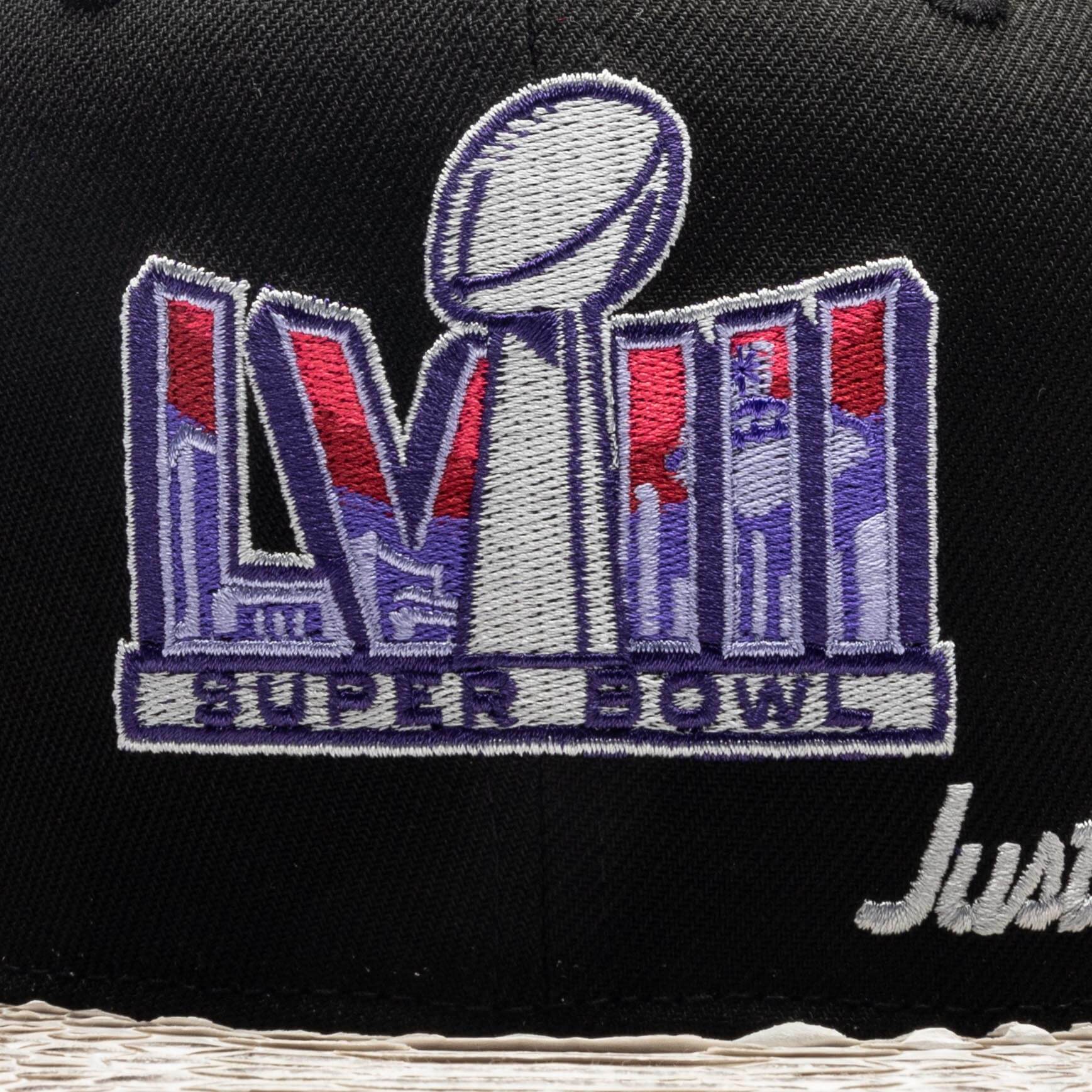 Just Don x Usher Super Bowl LVIII 9FIFTY Snapback Hat - Black/Natural Python - Image 2