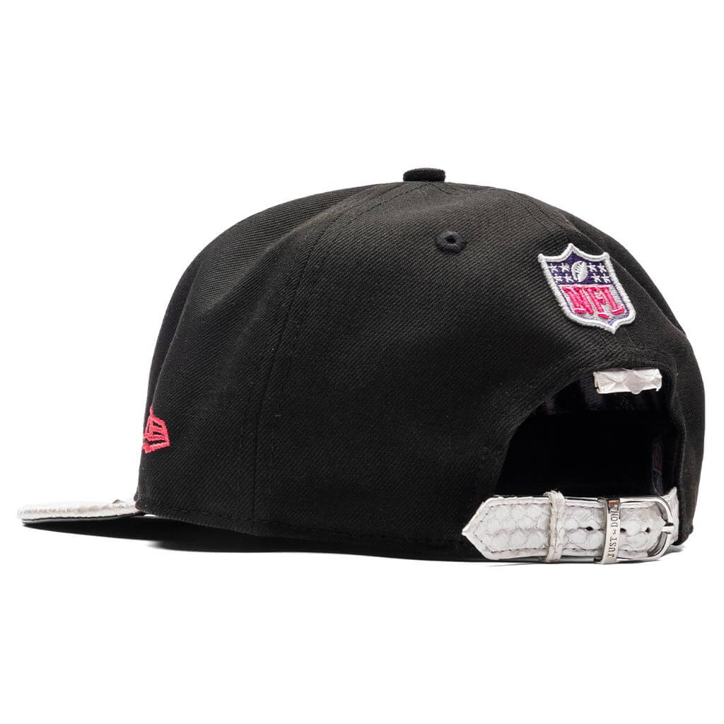 Just Don x Usher Super Bowl LVIII 9FIFTY Snapback Hat - Black/Silver Python - Image 4