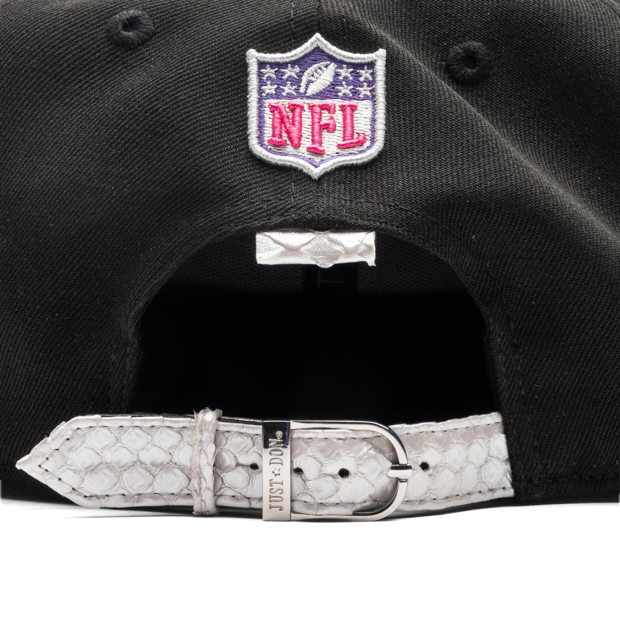Just Don x Usher Super Bowl LVIII 9FIFTY Snapback Hat - Black/Silver Python - Image 6