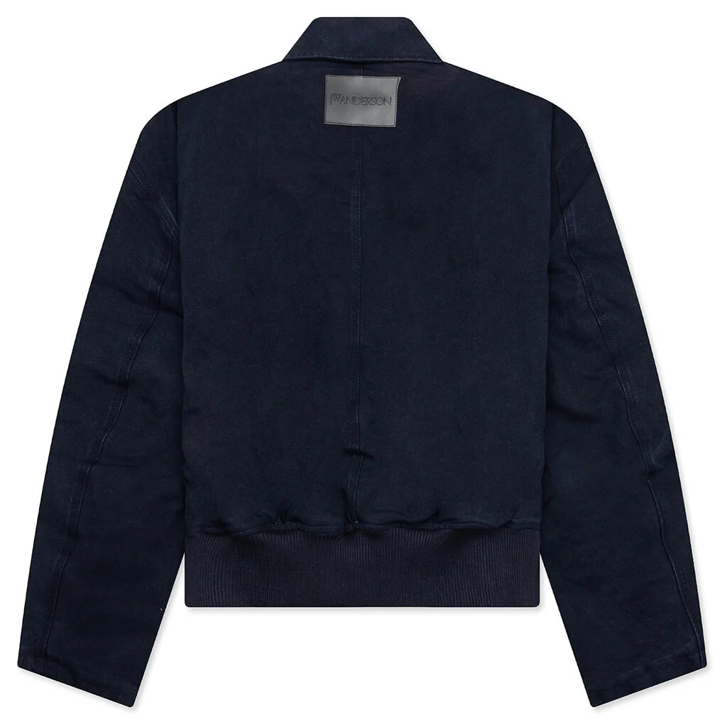 Cotton Canvas Blouson - Navy - Image 2