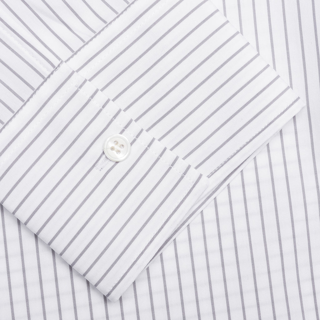Contrast Patch Pocket Shirt - Grey/White - Image 5
