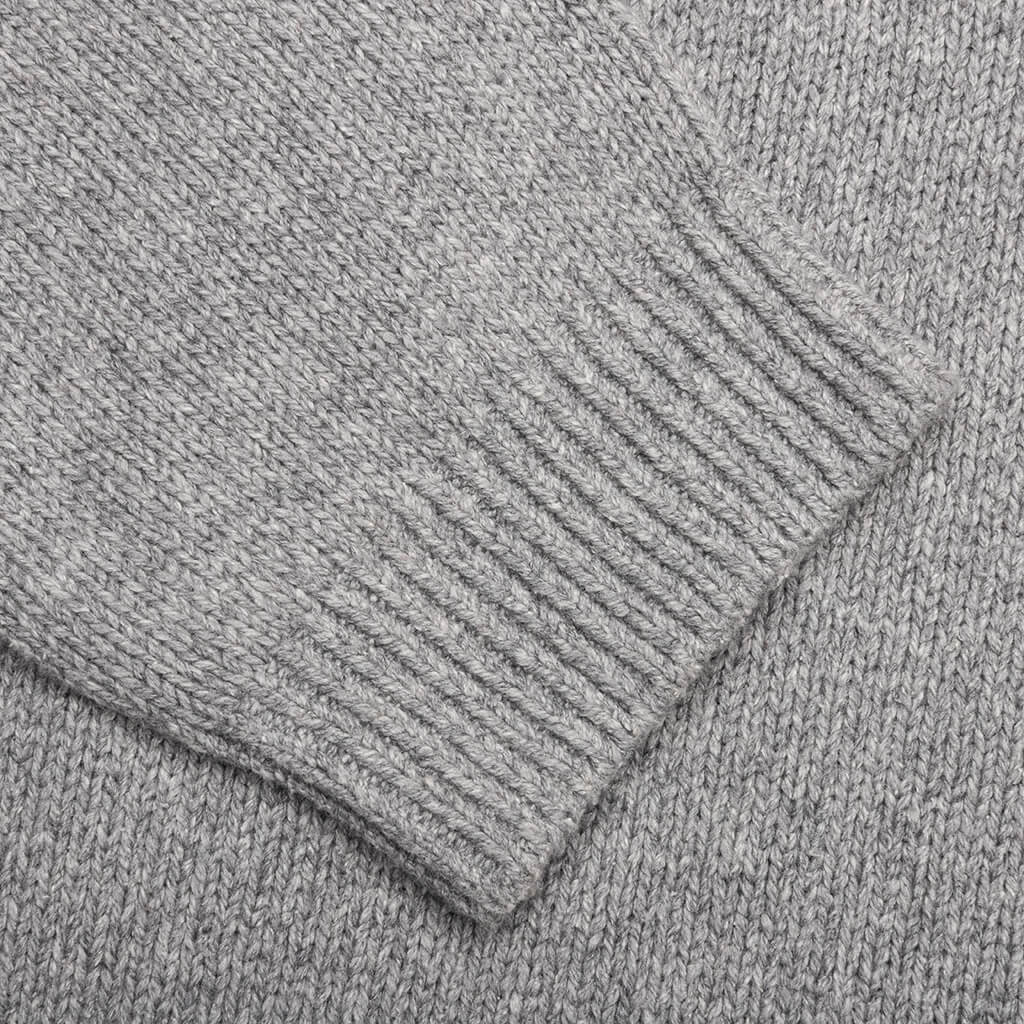 Contrast Pocket Cardigan - Grey Melange - Image 6