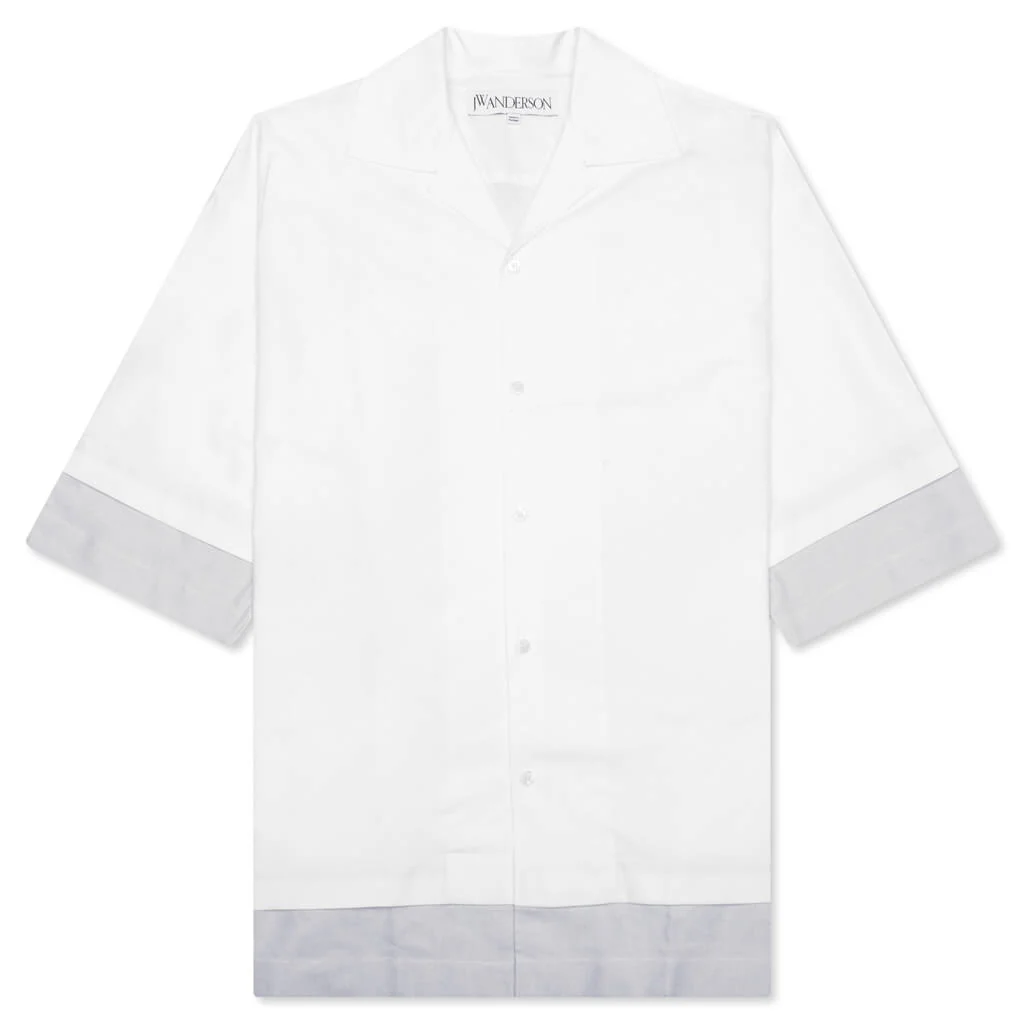 Double Layer Short Sleeve Shirt - White