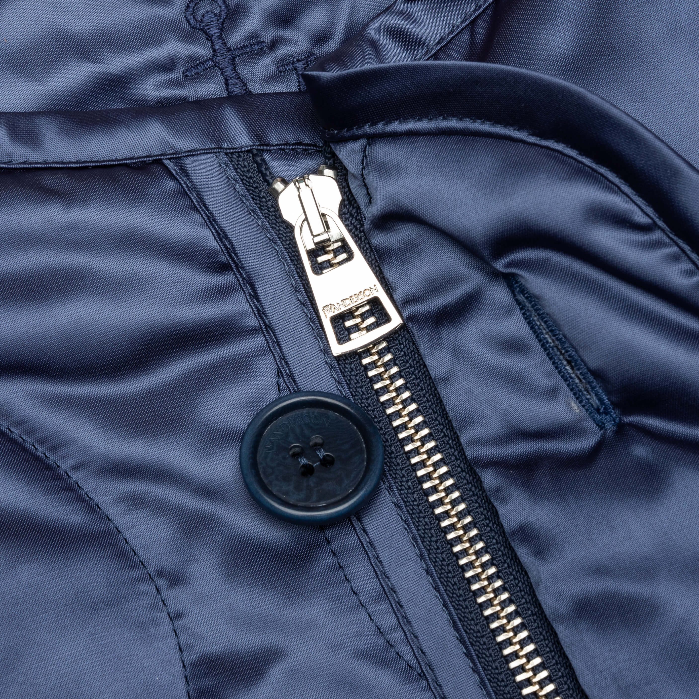 Oversized Quilted Jacket - Indigo - Image 3