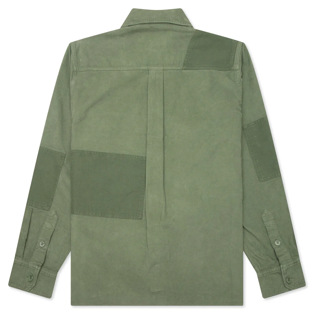 Patchwork Overshirt - Green - Image 2