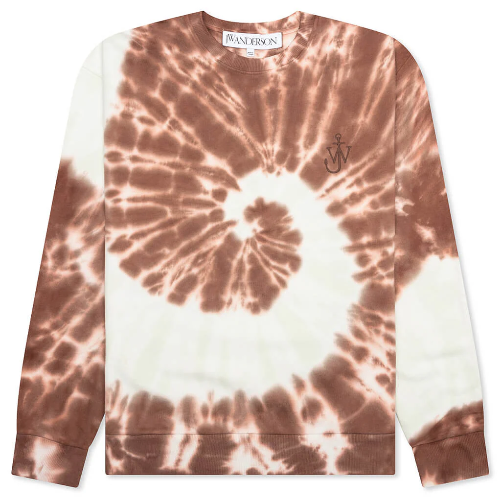 Tie-Dye Cat Sweatshirt - Brown