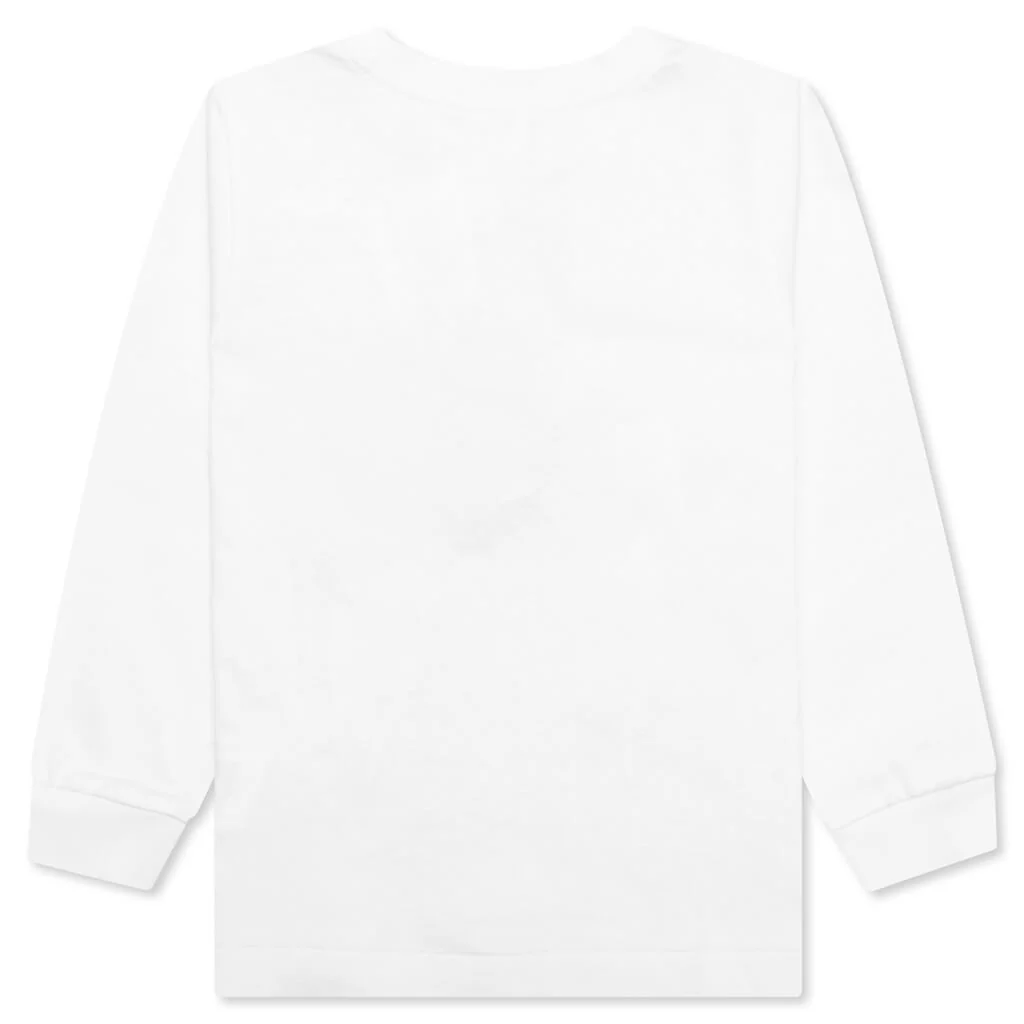Kid's ABC Camo Shark L/S Tee - White/Green - Image 2