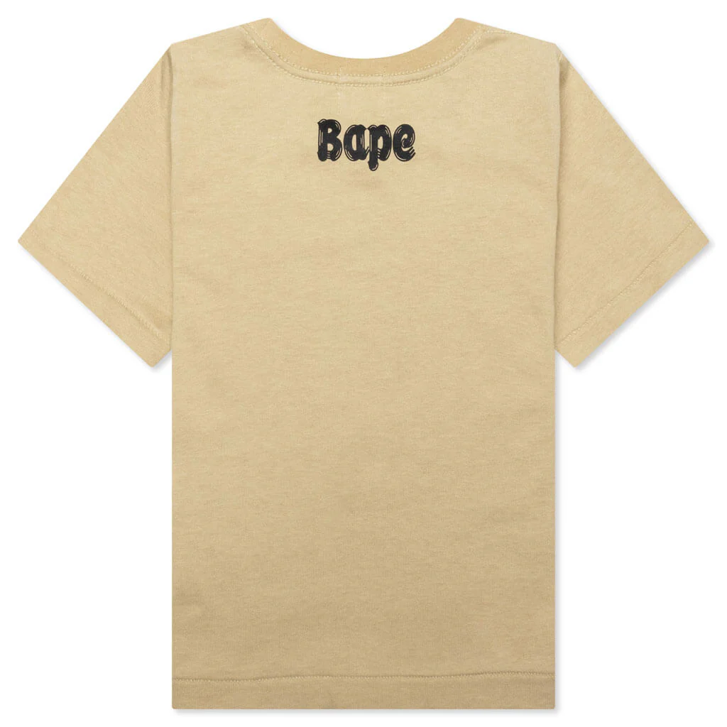 Kid's Brush College Tee - Beige - Image 2