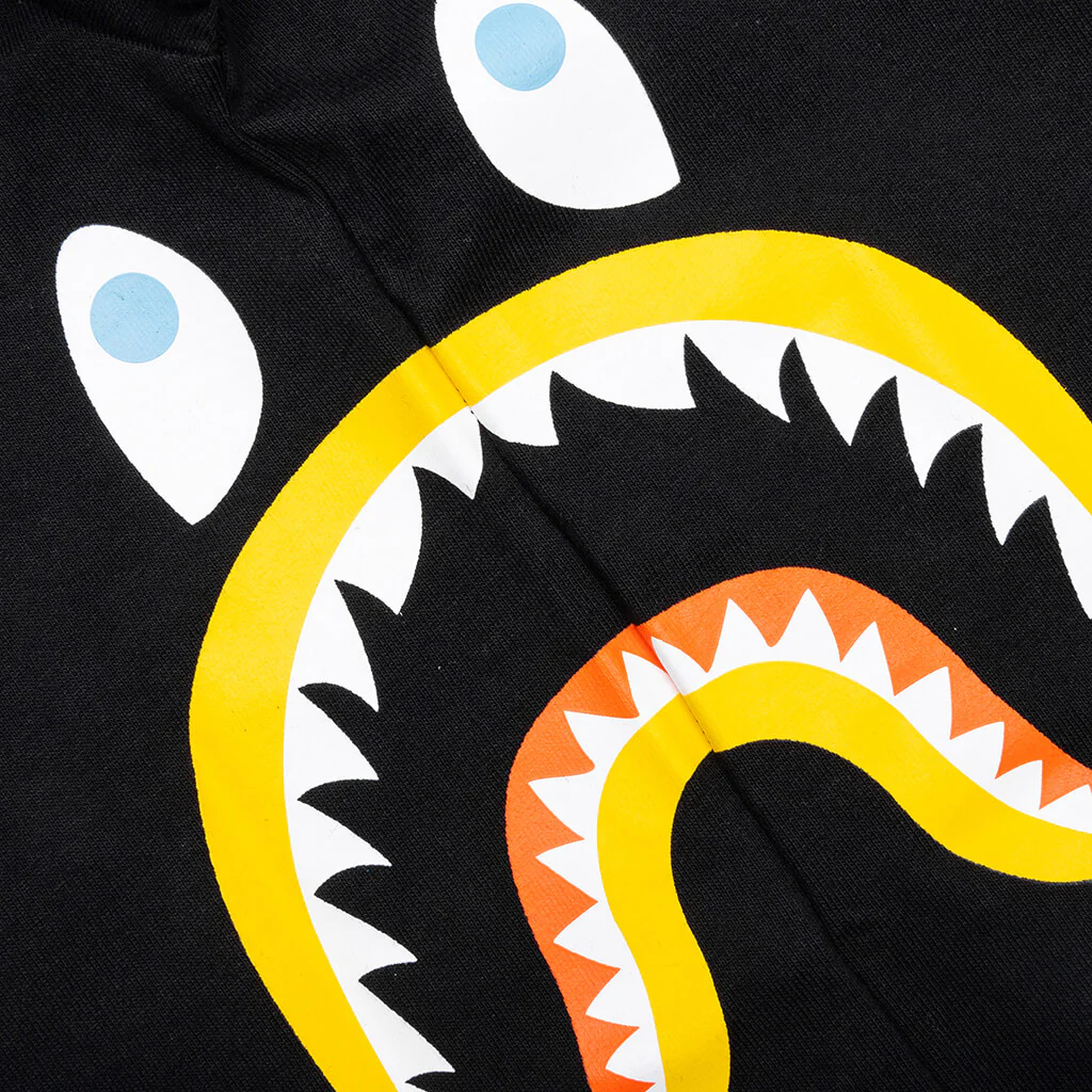 Kid's Colors Side Shark Tee - Black - Image 3