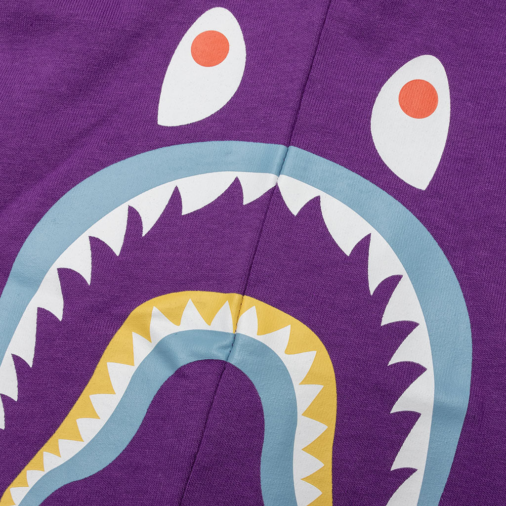 Kid's Colors Side Shark Tee - Purple - Image 4