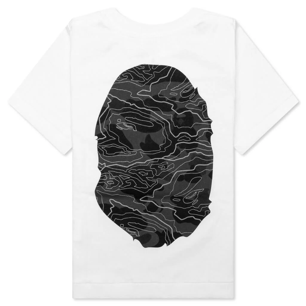 Kid's Layered Line Camo Big Ape Head Tee - White/Black - Image 2