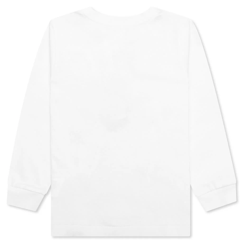 Kid's Layered Line Camo by Bathing Ape L/S Tee - White/Beige - Image 2