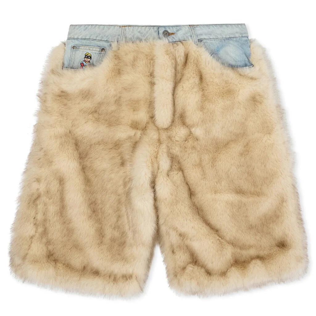 Fur Shorts - Cream