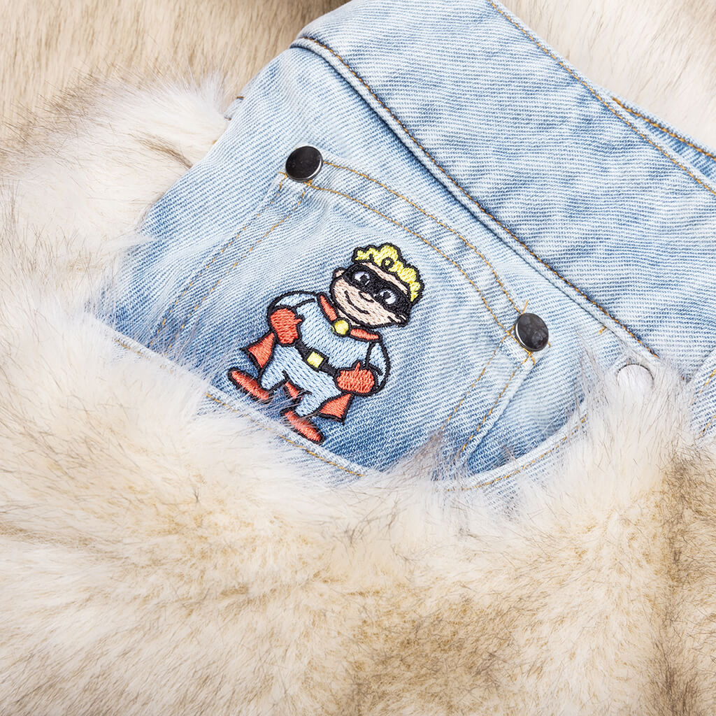 Fur Shorts - Cream - Image 3