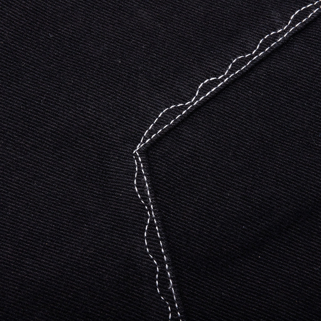 Messy Stitched Work Pants - Black - Image 4