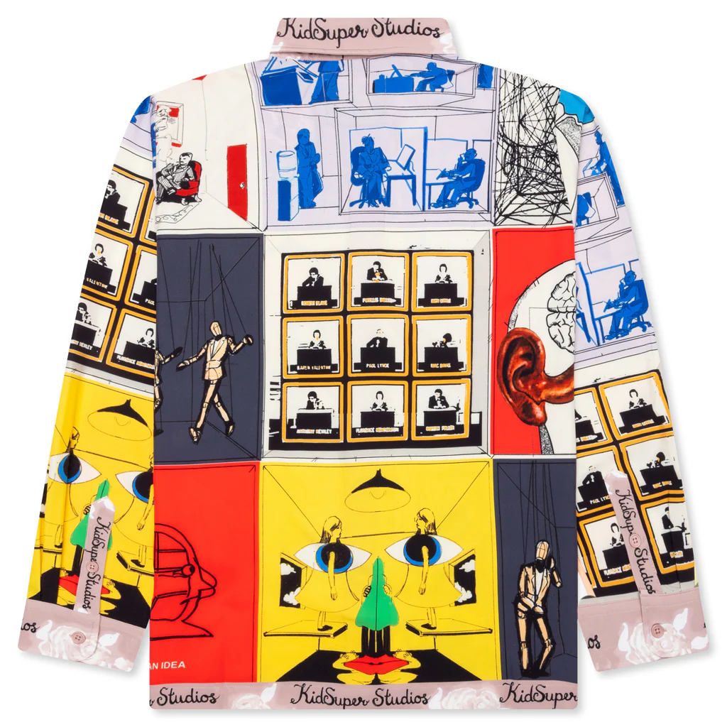 Printed Satin Shirt - Multi - Image 2