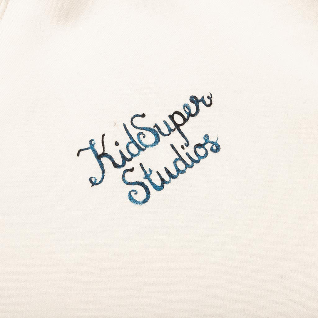 Script Logo Hoodie - Cream - Image 5