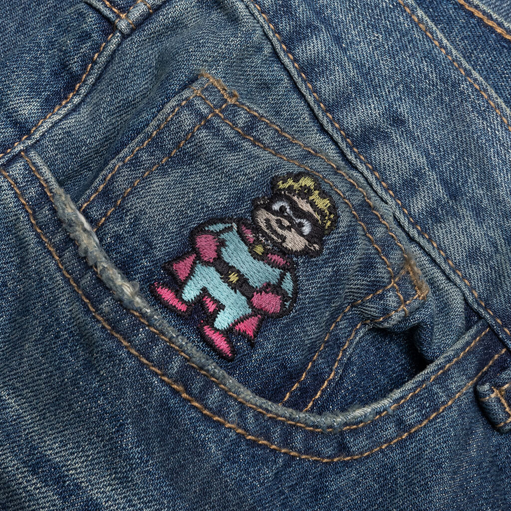 Washed Doves Denim Jeans - Blue - Image 3