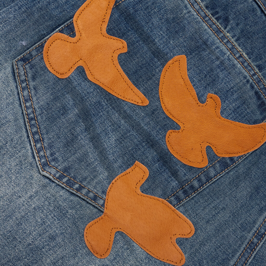 Washed Doves Denim Jeans - Blue - Image 4