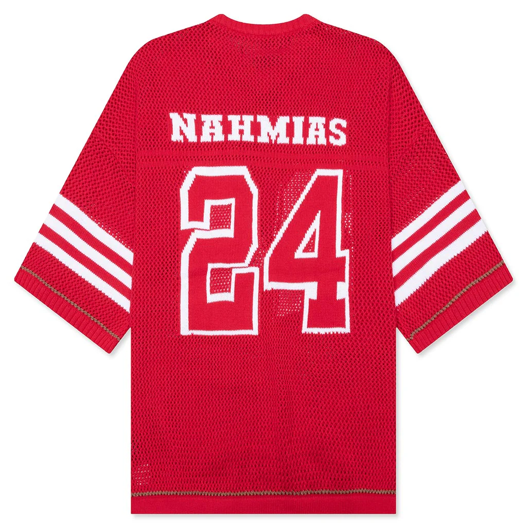 Knit 24 Football Shirt - Cherry - Image 2