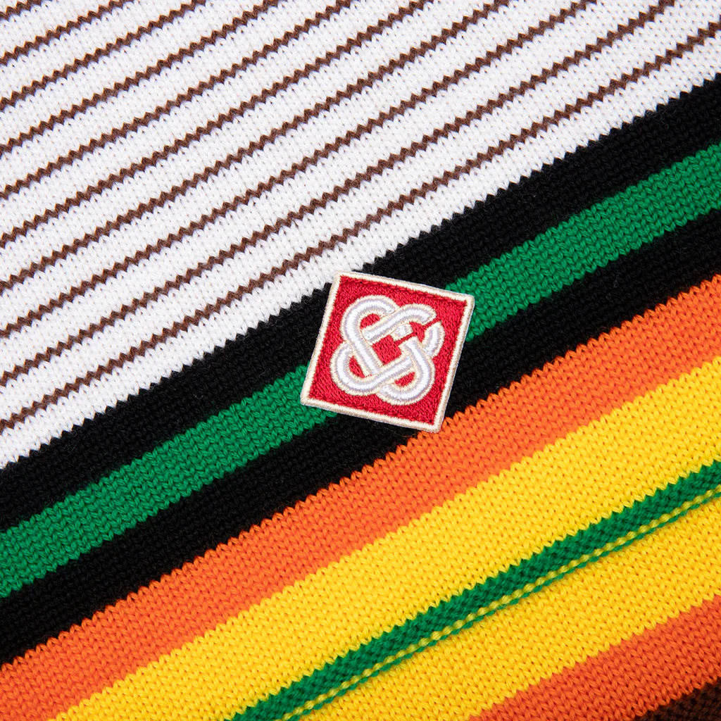 Knitted Wool Striped Tee - Multi Stripe - Image 3