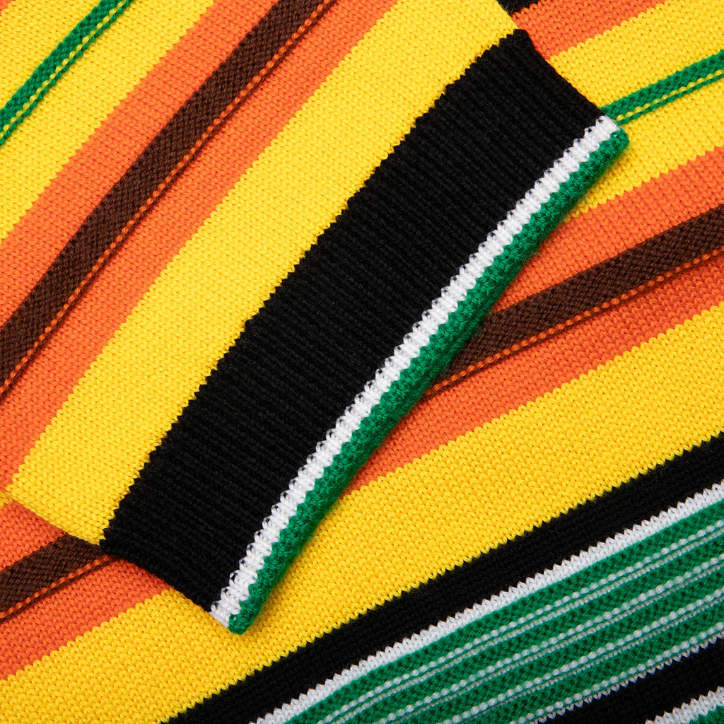 Knitted Wool Striped Tee - Multi Stripe - Image 4