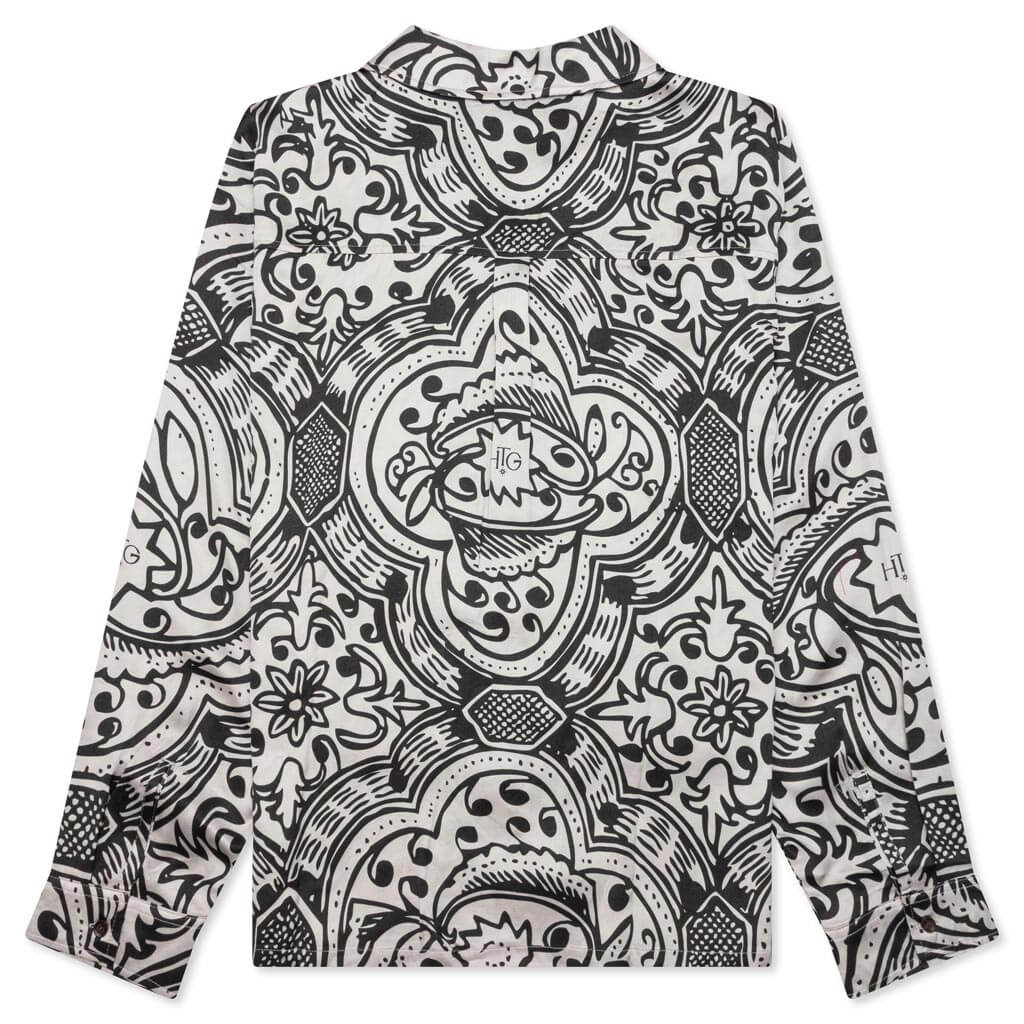 L/S Printed Woven - Black - Image 2