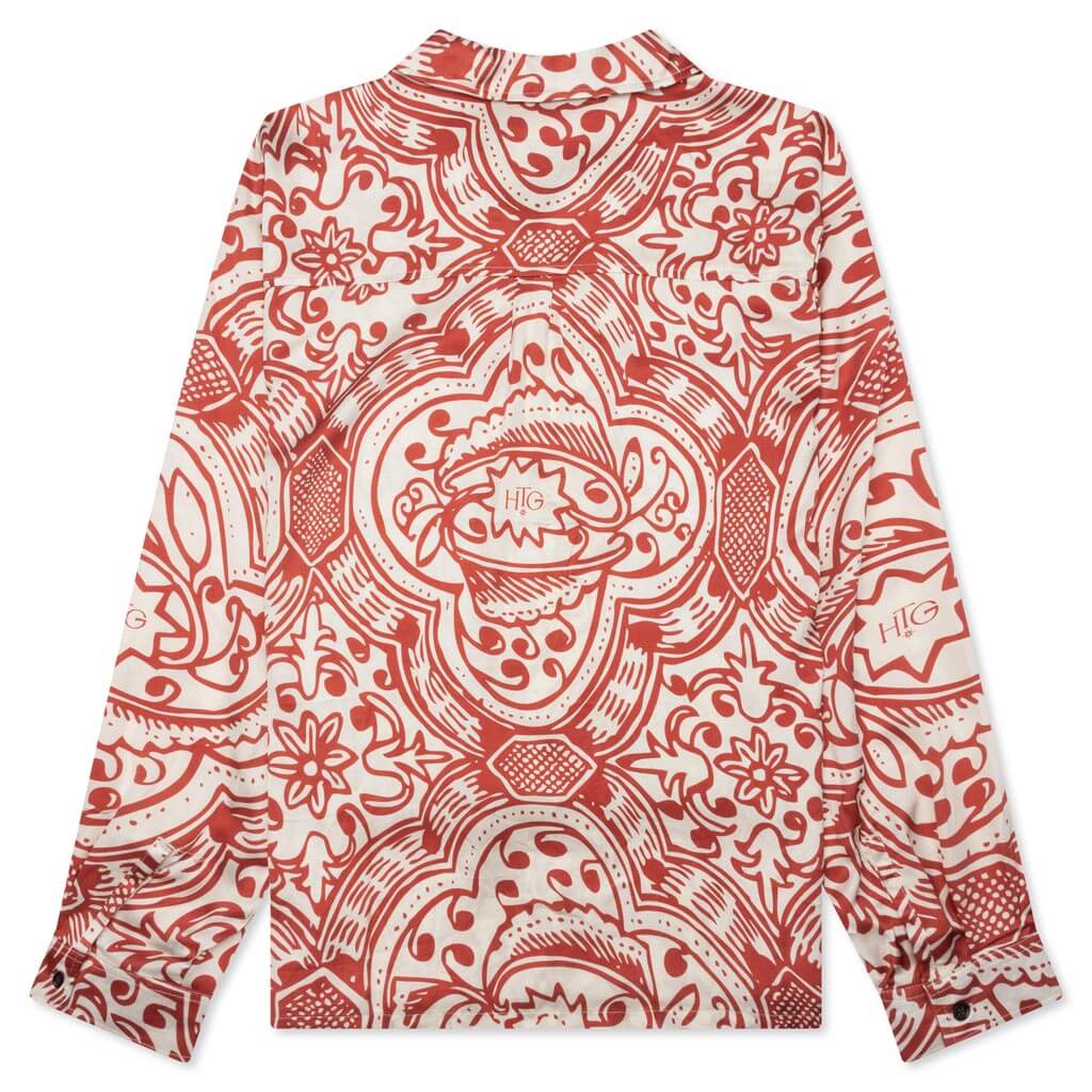 L/S Printed Woven - Brick - Image 2