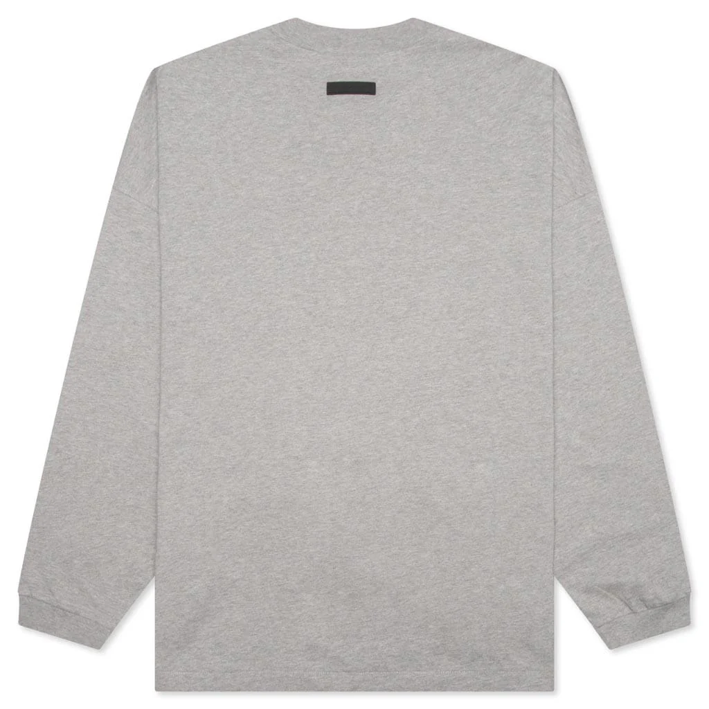 L/S Tee - Dark Heather Oatmeal - Image 2