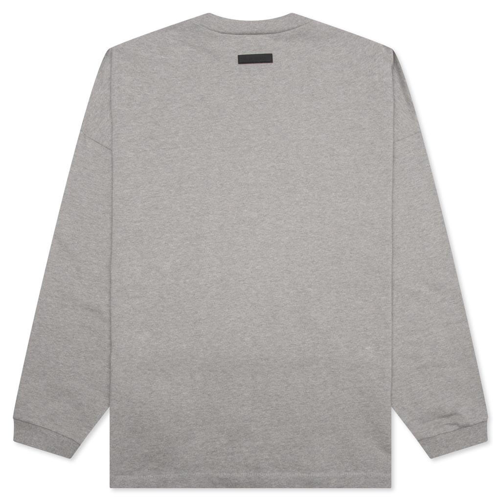 Heavy Jersey L/S Tee - Dark Heather Oatmeal - Image 2