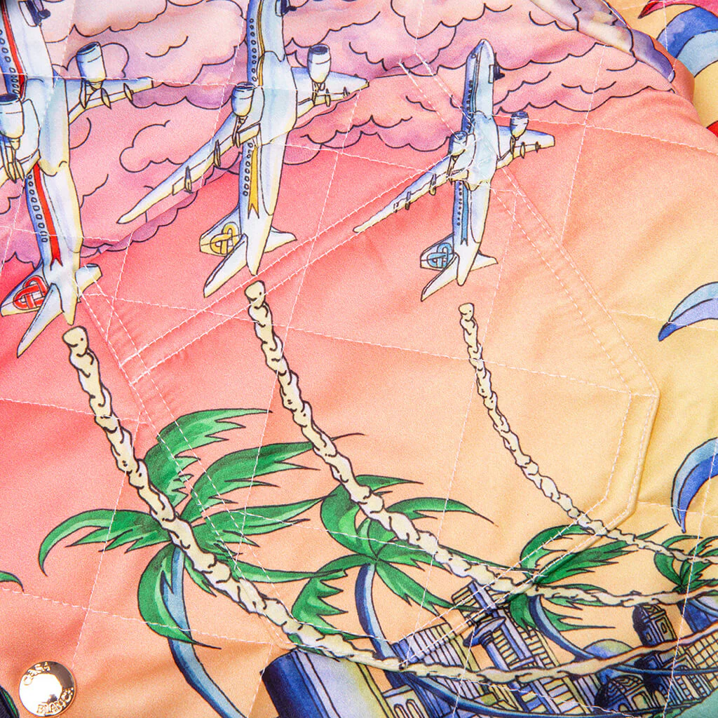 L'Envol Quilted Poly Satin L/S Shirt - Multi - Image 3