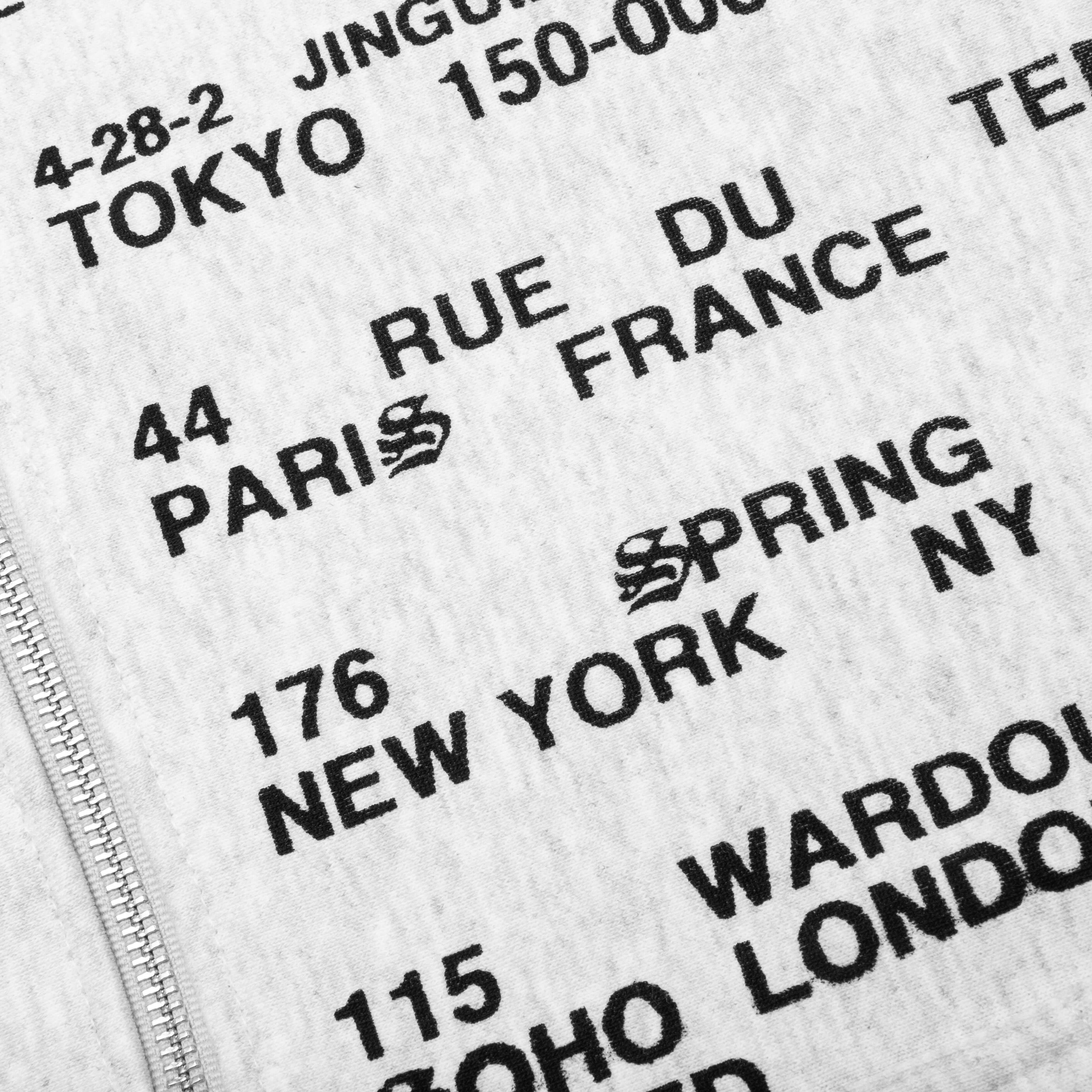 Locations Zip Hoodie - Ash Heather - Image 3