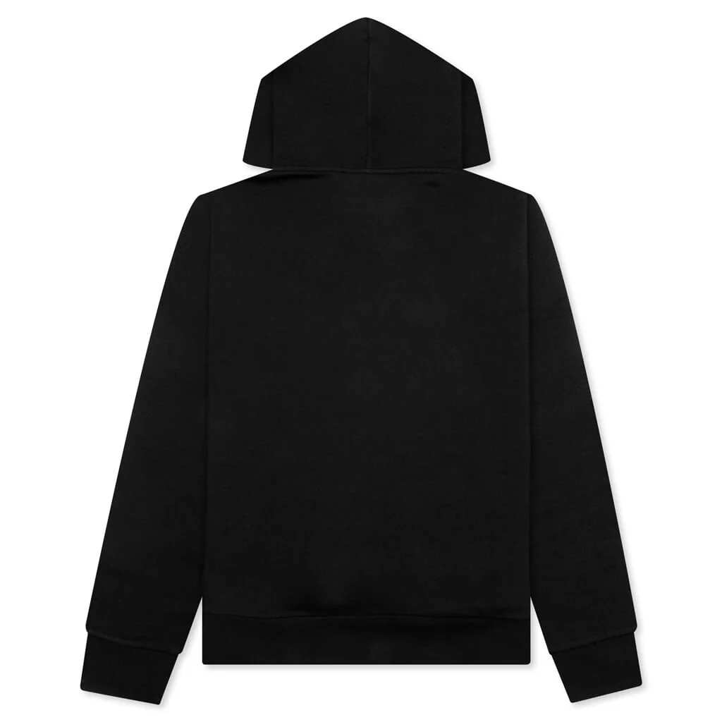 Logo Embroidery Hoodie - Black - Image 2