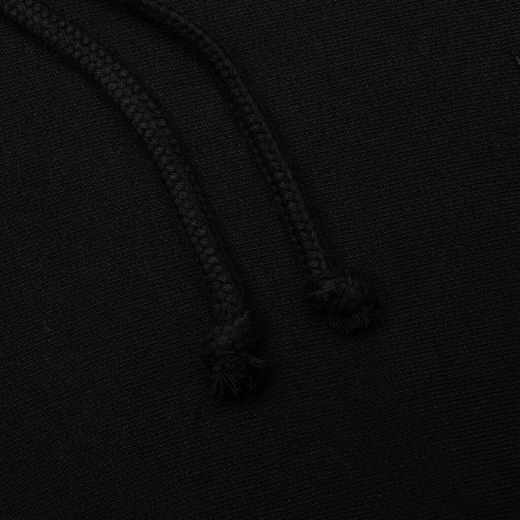 Logo Embroidery Hoodie - Black - Image 3