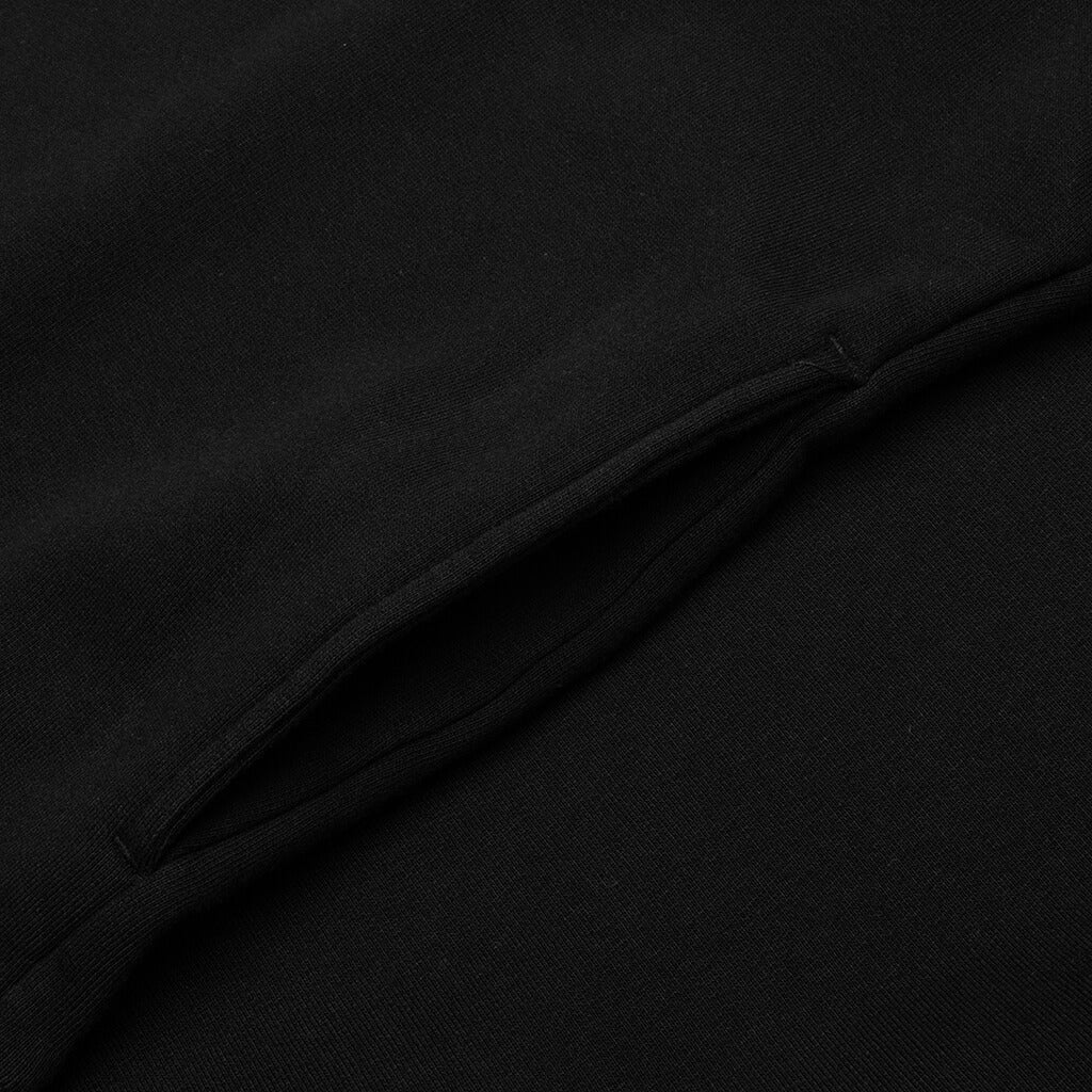 Logo Embroidery Hoodie - Black - Image 5