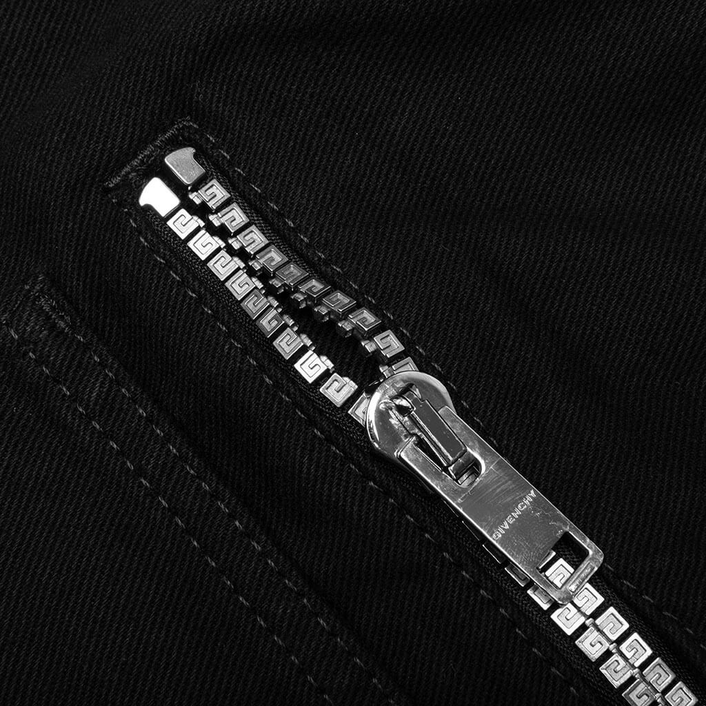 Loose Fit Pant w/ Cargo Pocket and Zip - Black - Image 3