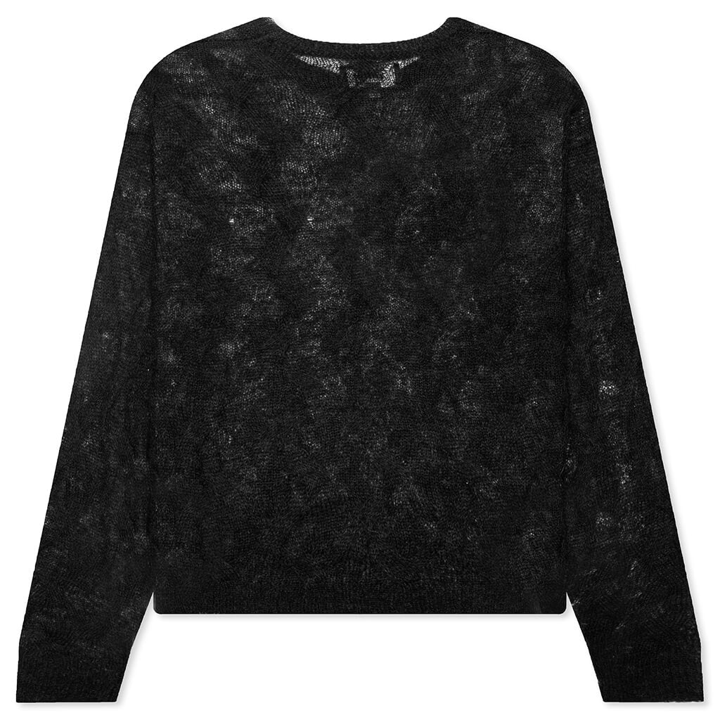 Loose Knit Cross Cable - Black - Image 2