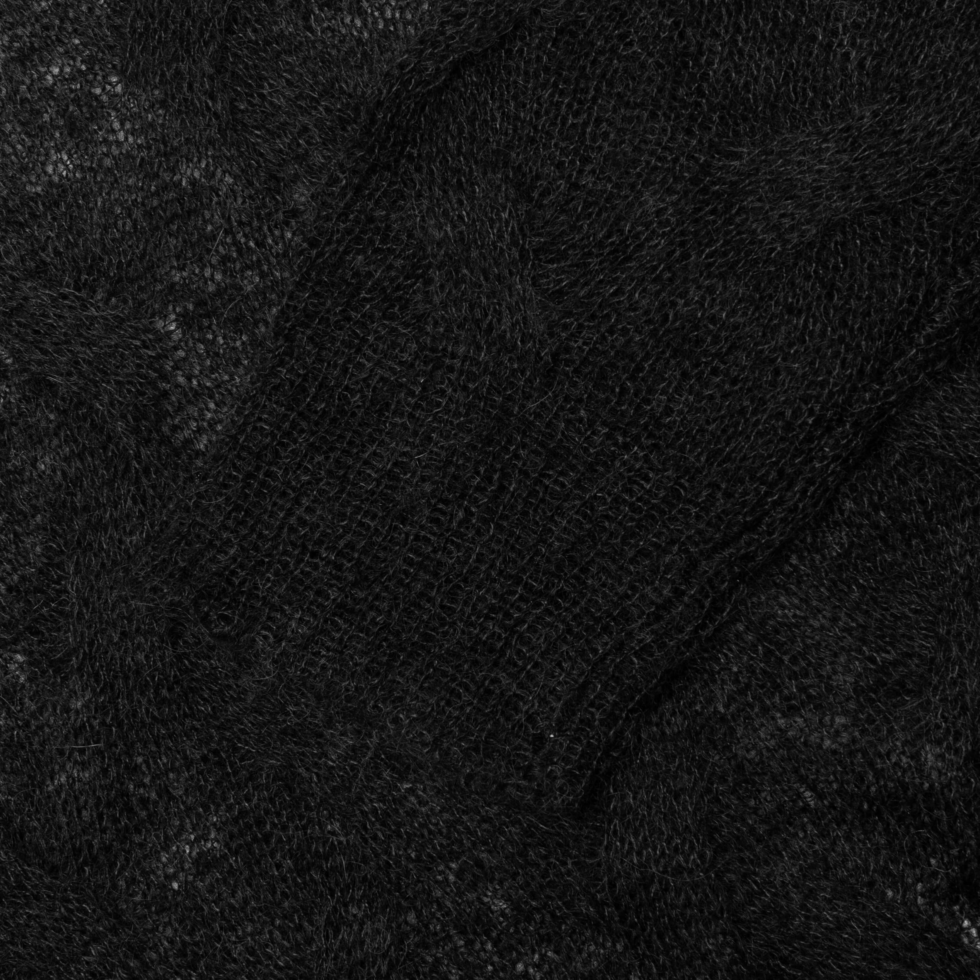 Loose Knit Cross Cable - Black - Image 5