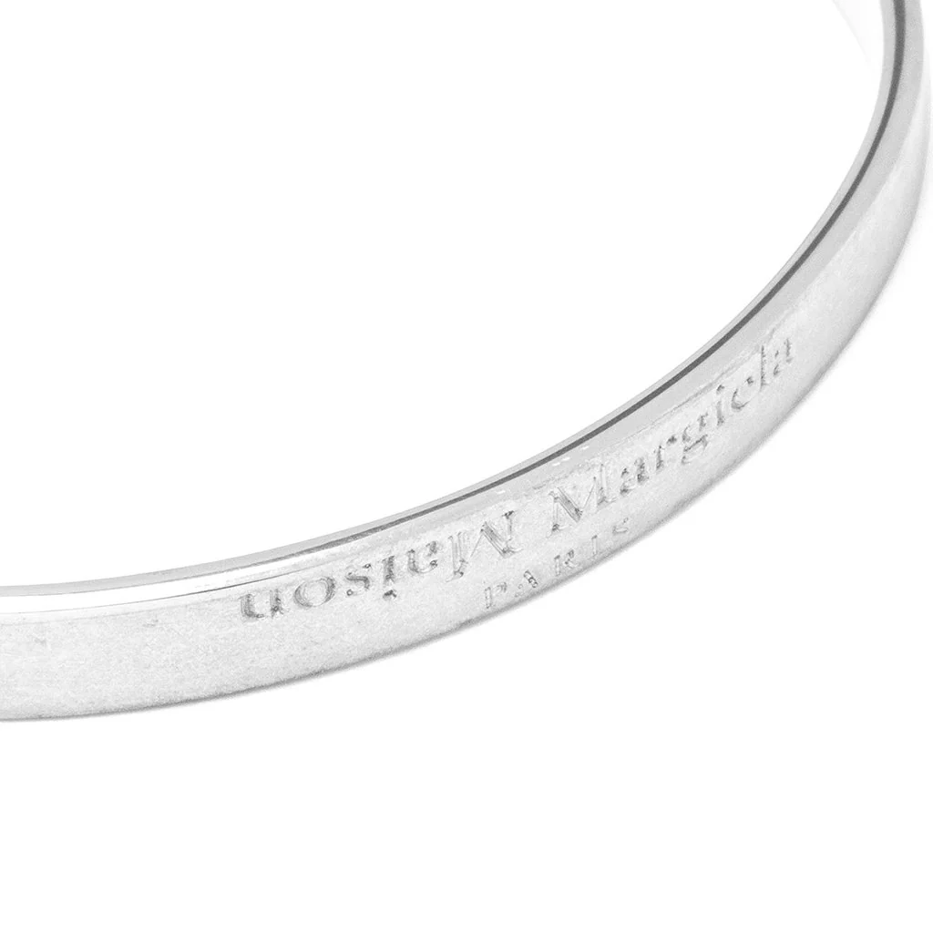 Flipped Logo Cuff Bracelet - Palladio Burattato - Image 2