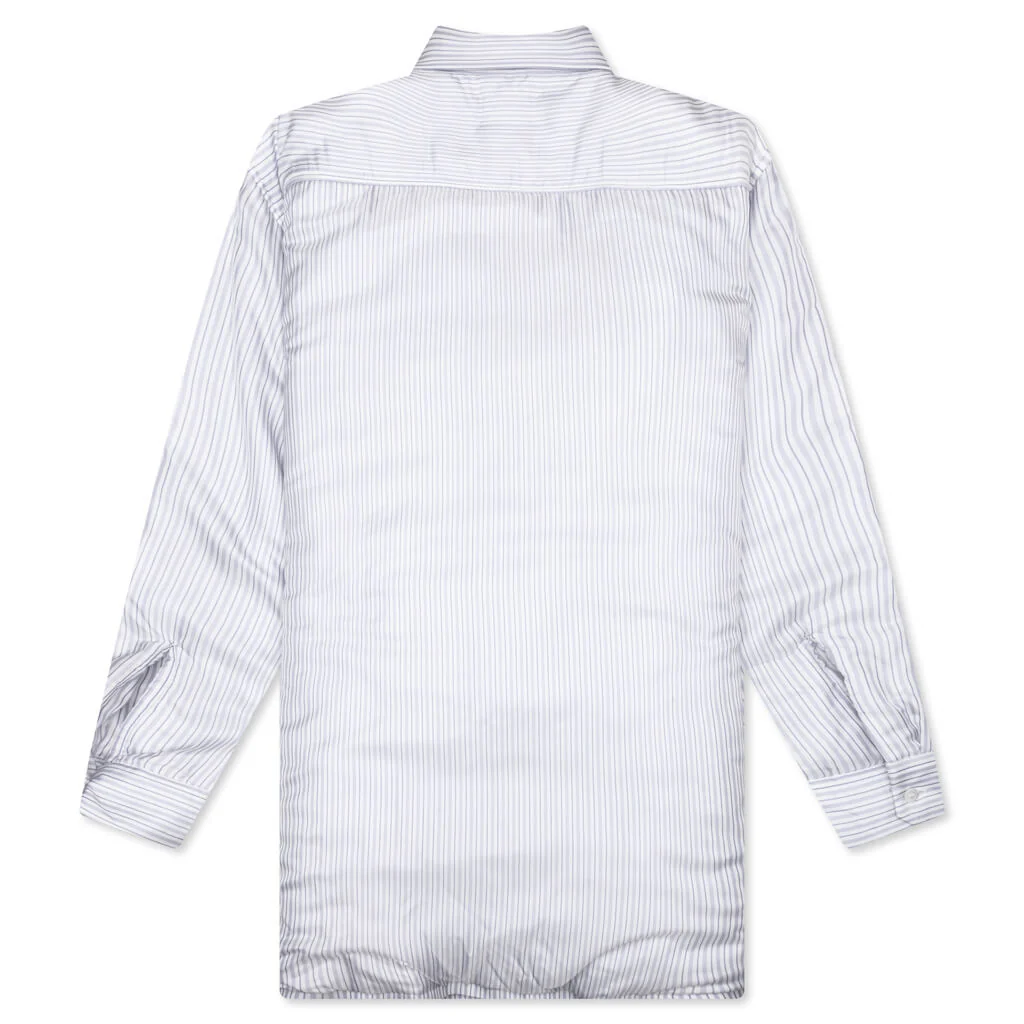 Padded Stripe L/S Shirt - Blue - Image 2