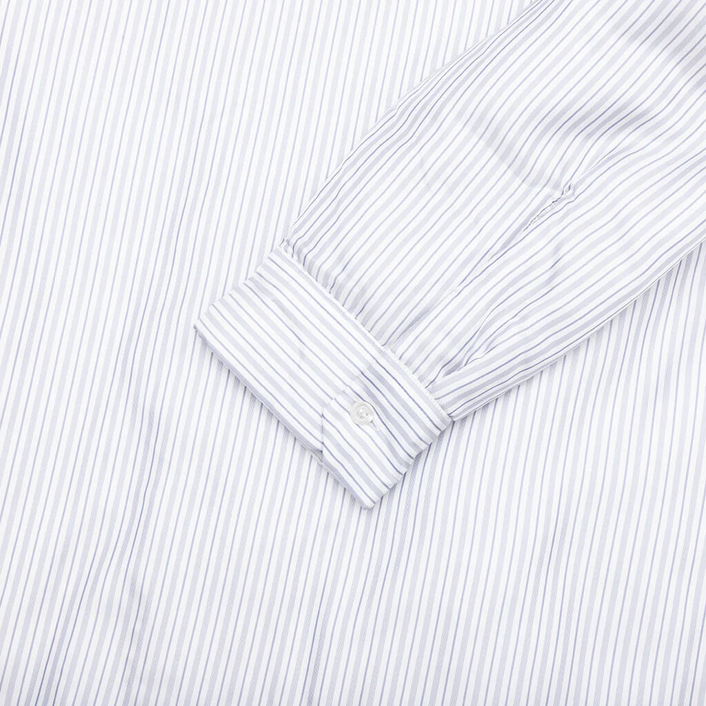 Padded Stripe L/S Shirt - Blue - Image 5