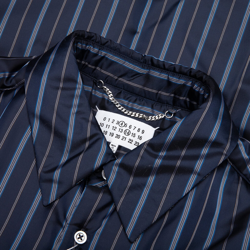 Padded Shirt - Navy Stripe - Image 3