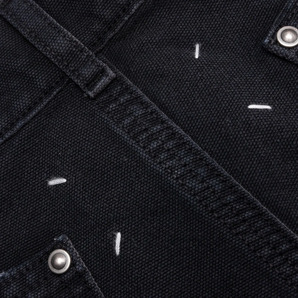 Stud Denim Shorts - Black - Image 3