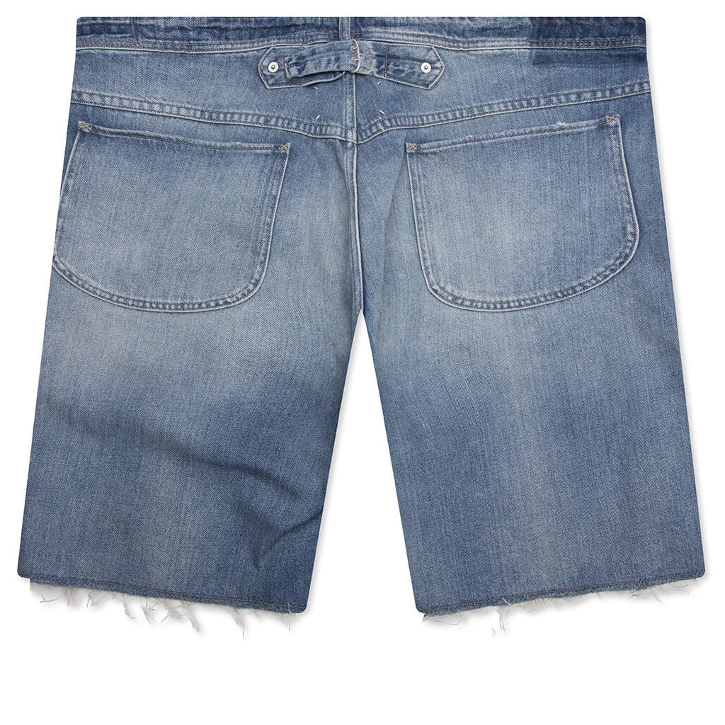 Stud Denim Shorts - Light Blue - Image 2