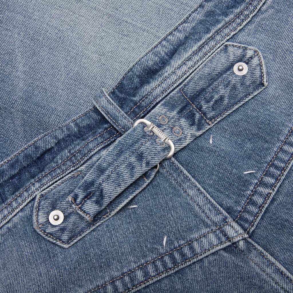 Stud Denim Shorts - Light Blue - Image 4