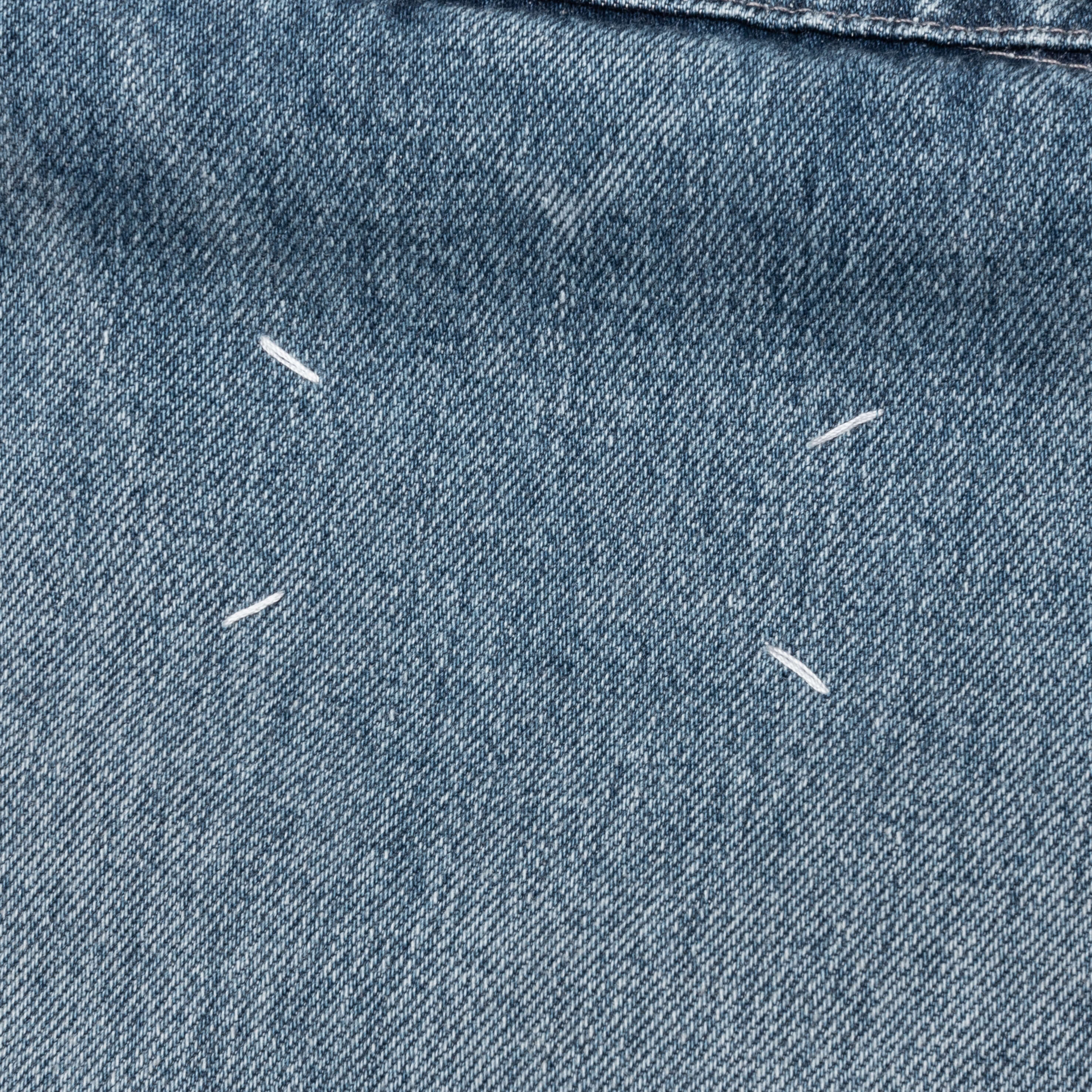 Denim Jacket with Corduroy Collar - Light Blue - Image 5